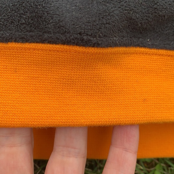 Nike women’s cropped polar fleece half zip jacket black, blue, orange/yellow M - Picture 5 of 9